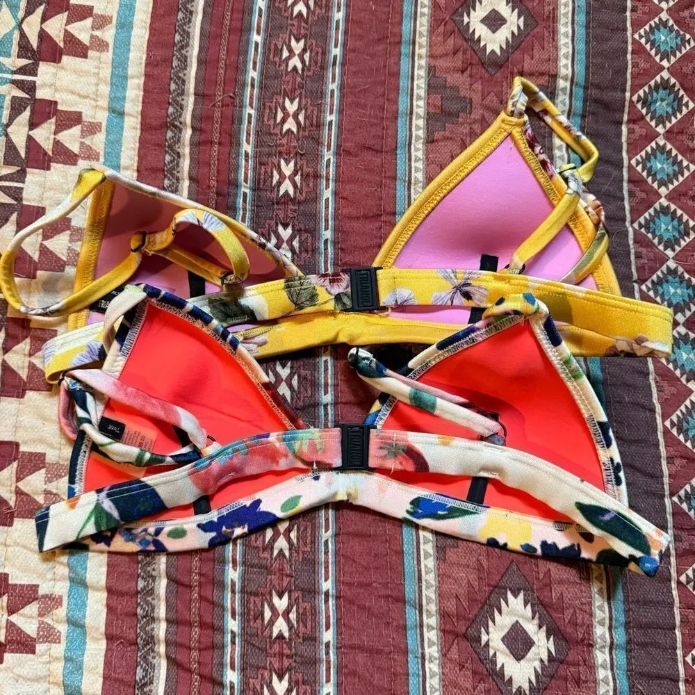 Triangl swimwear set of 2 bikini tops size small